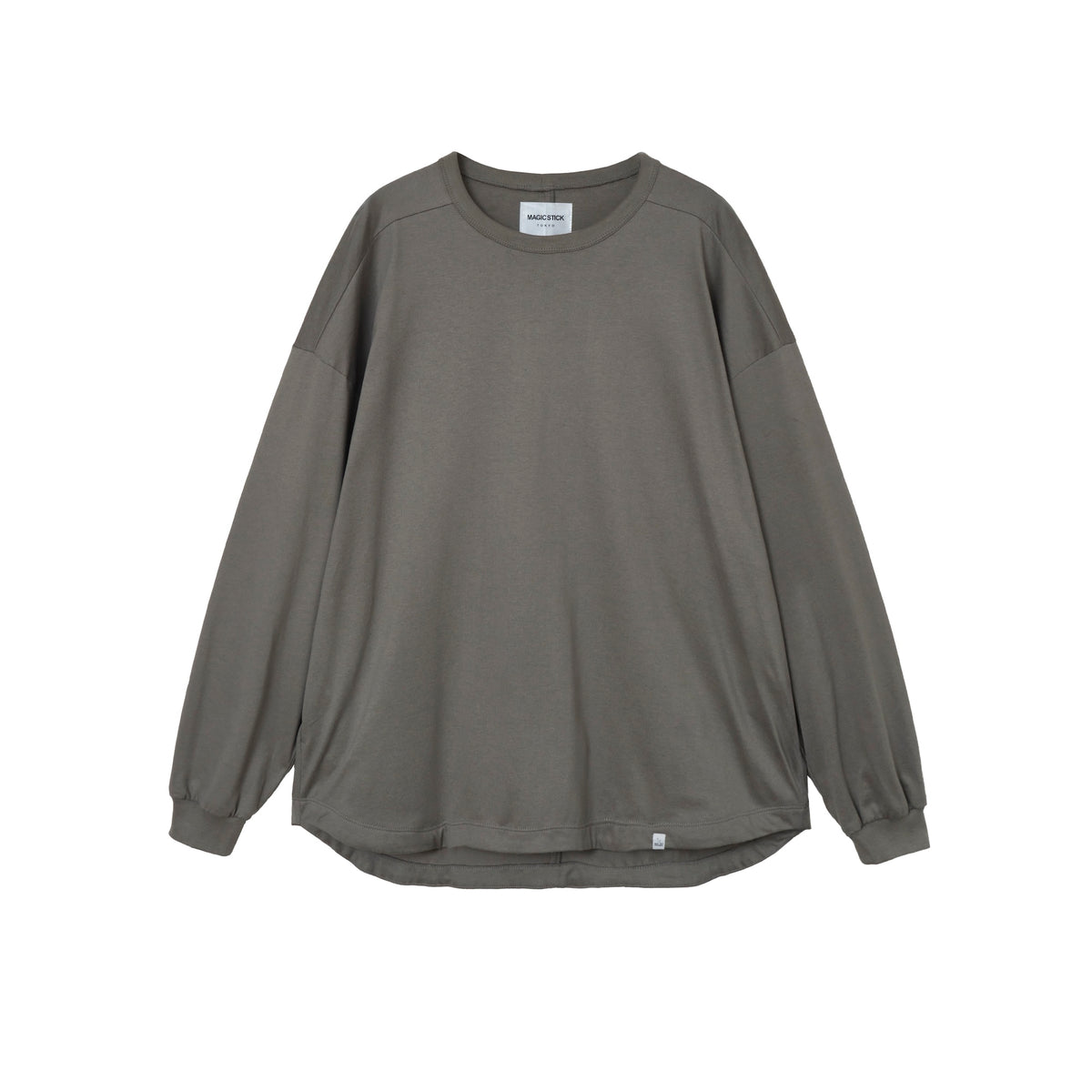 トップス MAGICSTICK ROUND SHIRT TAIL LS T C.GREY ROUND SHIRT TAIL LS T (STEEL GREY) – MAGIC STICK